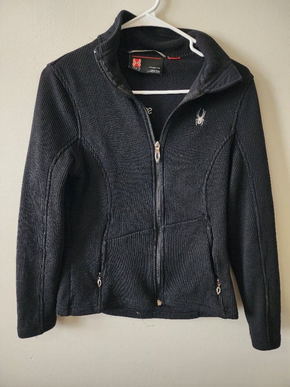 Spyder Core Sweater Black Full-Zip Knit Jacket Women’s M/M